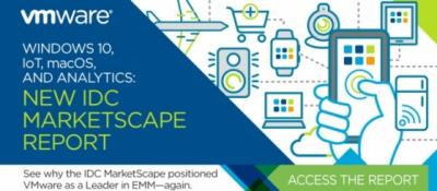 VMware è stato posizionato come leader nel IDC MarketScape: Worldwide Enterprise Mobility Management (EMM) 2017 Vendor Assessment.