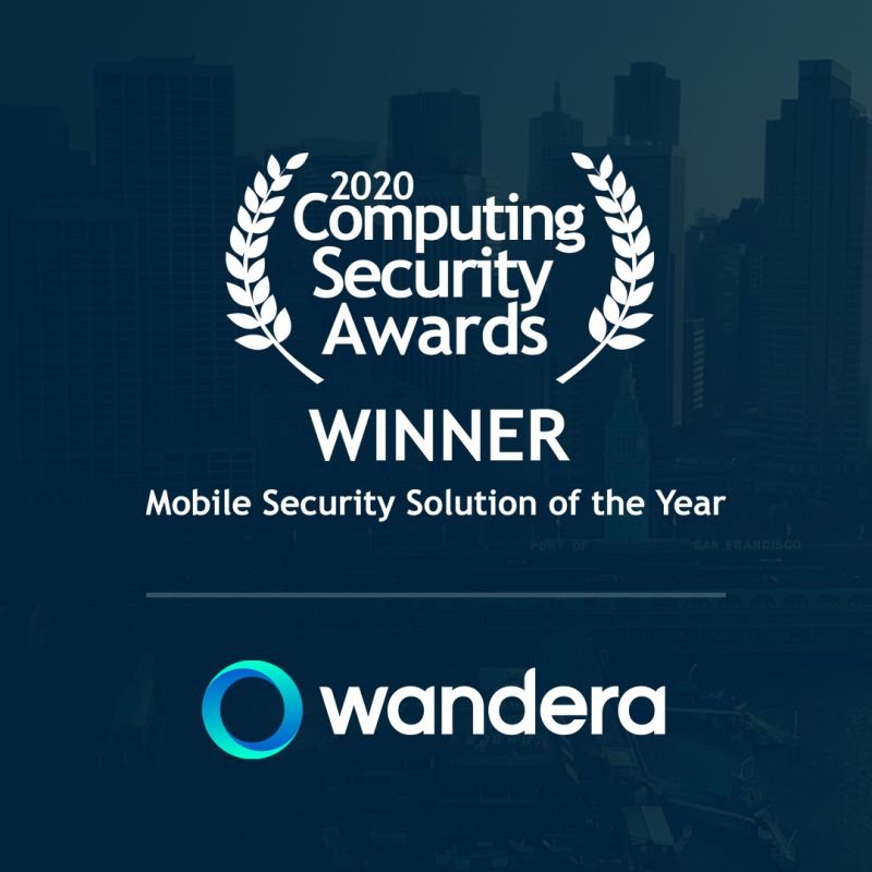 Wandera si è aggiudicata per la quarta volta il premio come miglior soluzione di sicurezza mobile