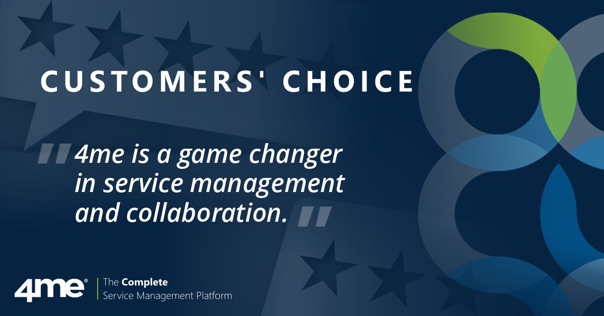 4me ha ricevuto il riconoscimento “Customers’ Choice” nel Gartner Peer Insights 2022